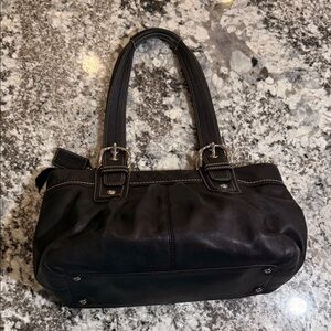Vintage Coach Black Hamptons SoHo Leather Shoulder Bag